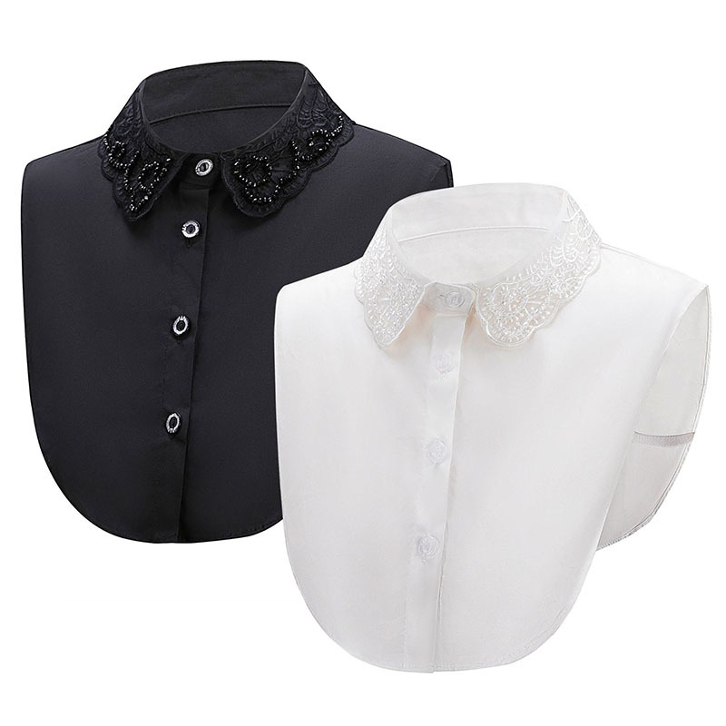 Comprar Cuellos de mujer bordados Collar de muñeca desmontable encaje cuello  falso blusa con lazo accesorios de la camisa