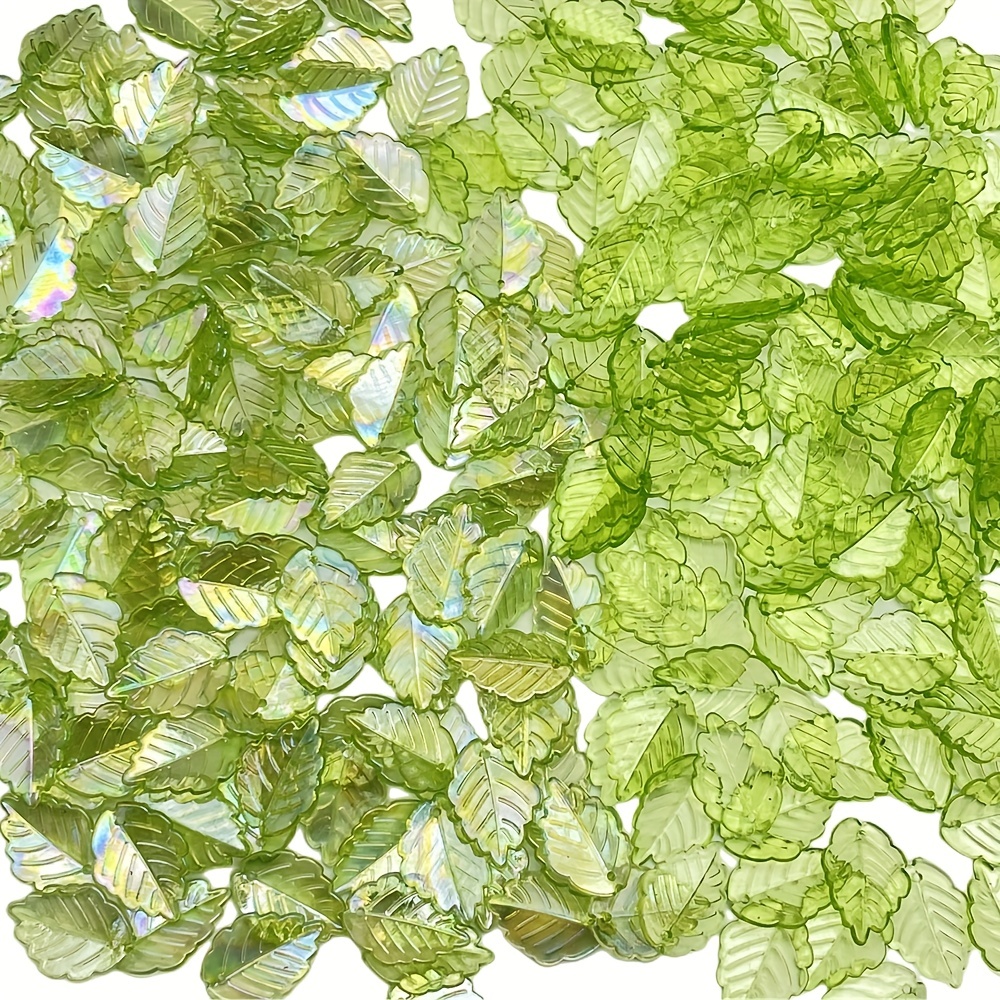 Green Textured Leaf Beads - 40 Pieces – Bead Goes On