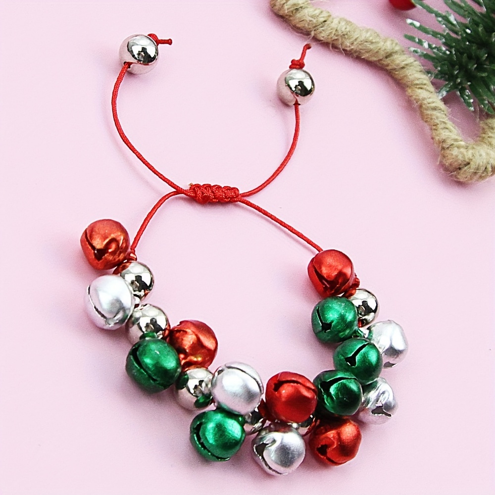 Christmas Theme Colorful Jingle Bell Charm Bracelet Party - Temu