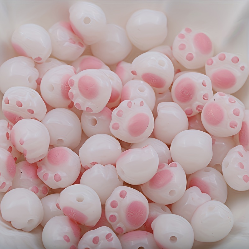 Cute Cat Shape Ceramic Beads Spacer Loose Porcelain Beads for Jewelry  Bracelets Making DIY Accessories Finding Women Girls Gifts