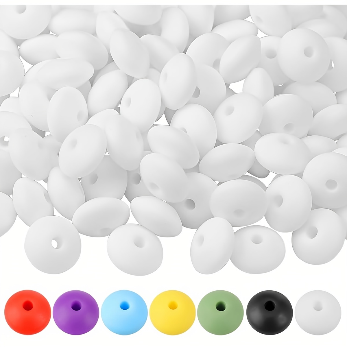 12mm Silicone Beads, 100PCS Silicone Beads Bulk Spacer Beads Focal