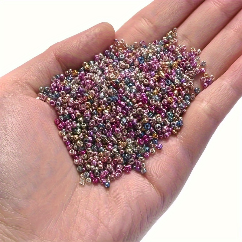 Tube Boho Style Glass Seed Beads Multiple Colors Sliver - Temu