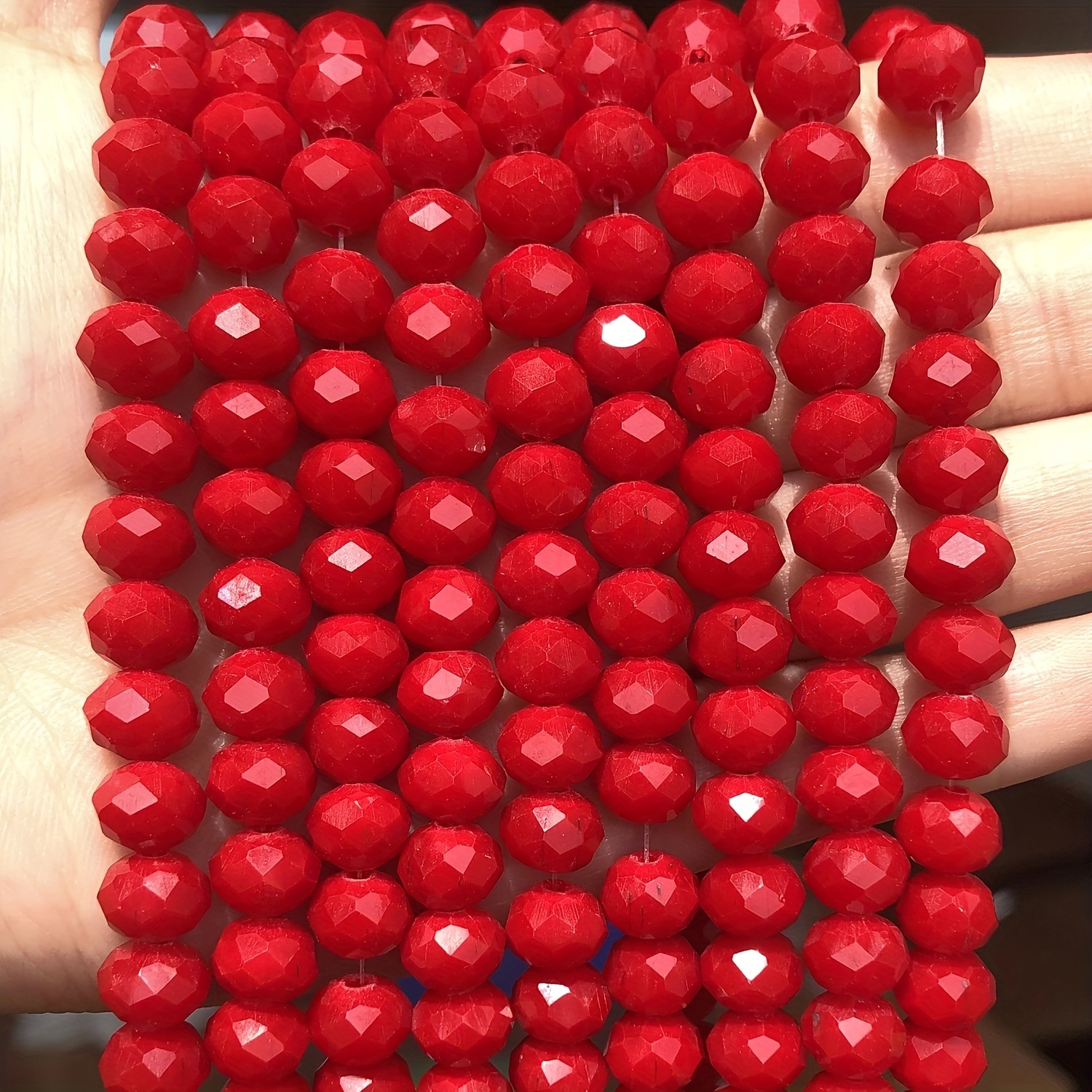 50pcs 8mm DIY Imitation Agate Dark Red Beads Handmade Partition Beads  Decorative For Necklace Bracelet Anklet Clothing Jewelry Making Craft  Supplies