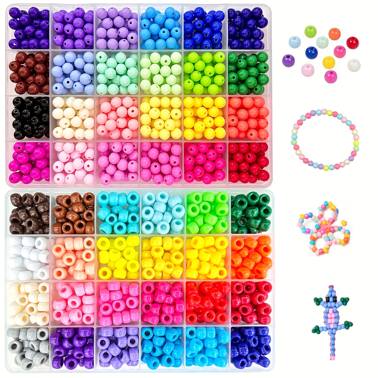 Set/3390pcs Juego De Cuentas De Pony Contiene Cuentas De - Temu