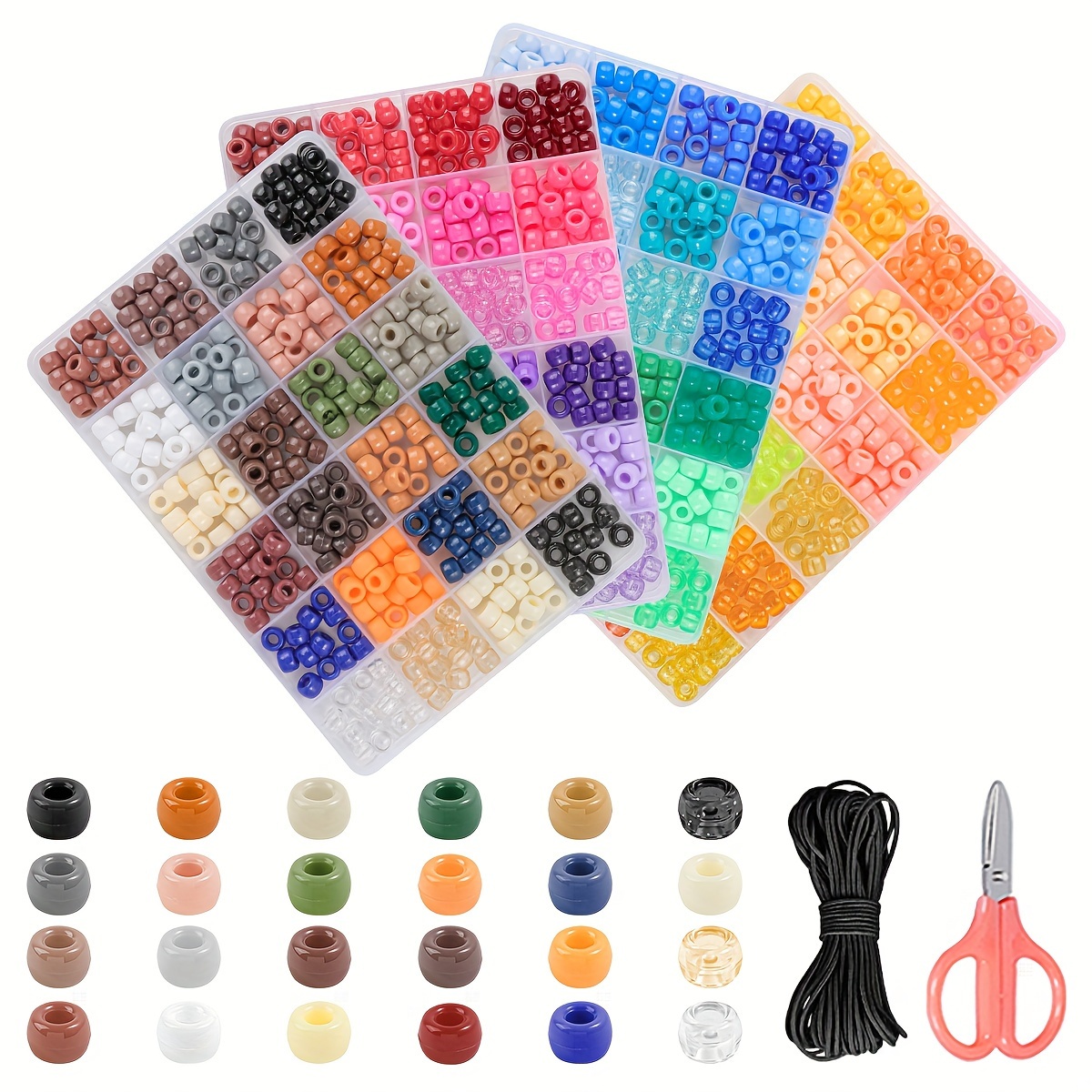 Seed bead 5 piece Multi-colored bracelet set – Splurg'd Studio