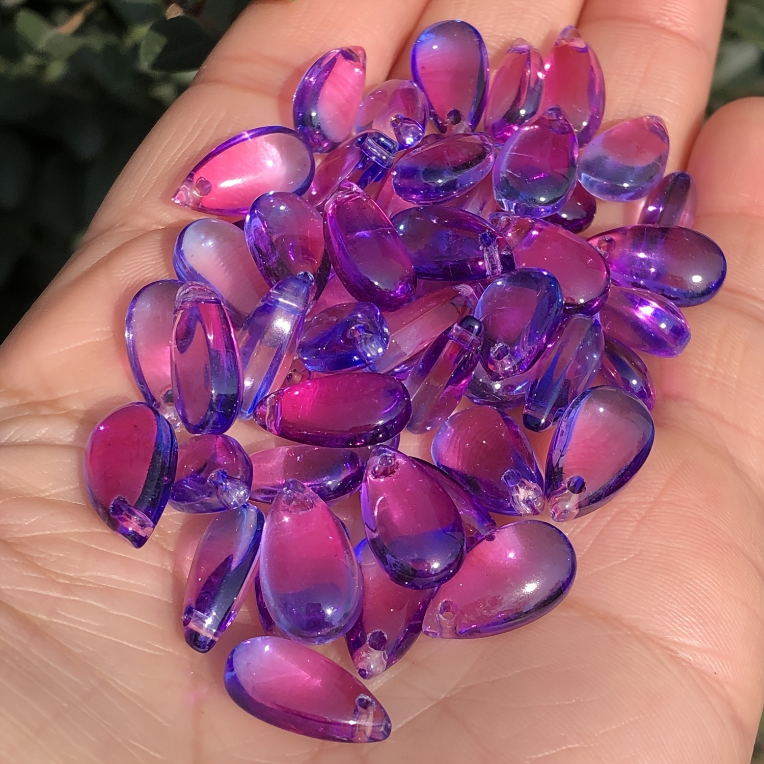 Purple Glass Synthetic Crystal Beads Violet Faceted Beads - Temu