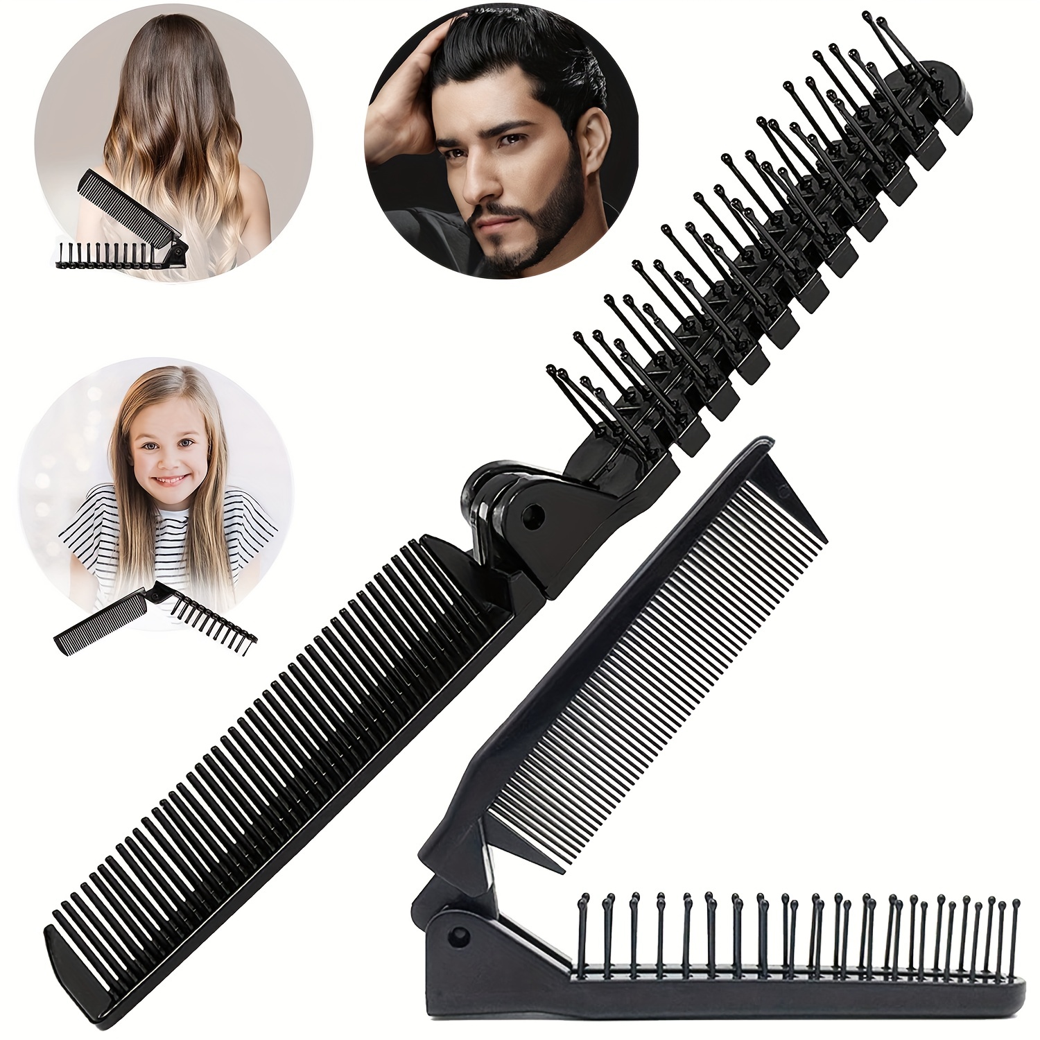 1pcs Stainless Steel Foldable Automatic Combs Knife Brushes Hair