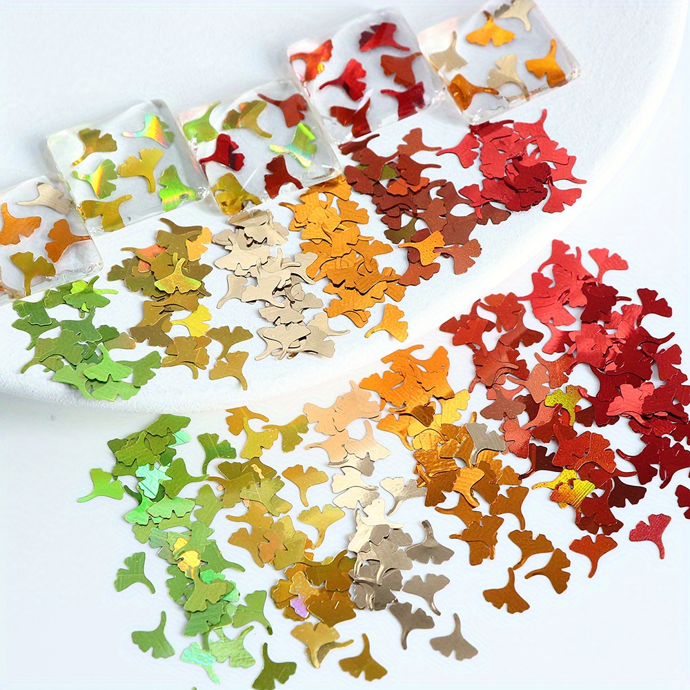 Maple Leaves Glitter Sequins Mix Size Epoxy Resin Filling - Temu