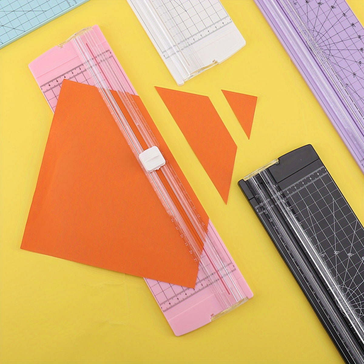 Cortadores de papel y recortadores de papel, cortador de papel pequeño A4,  herramienta de cuchillo deslizante hecho a mano para la escuela, cuchillo