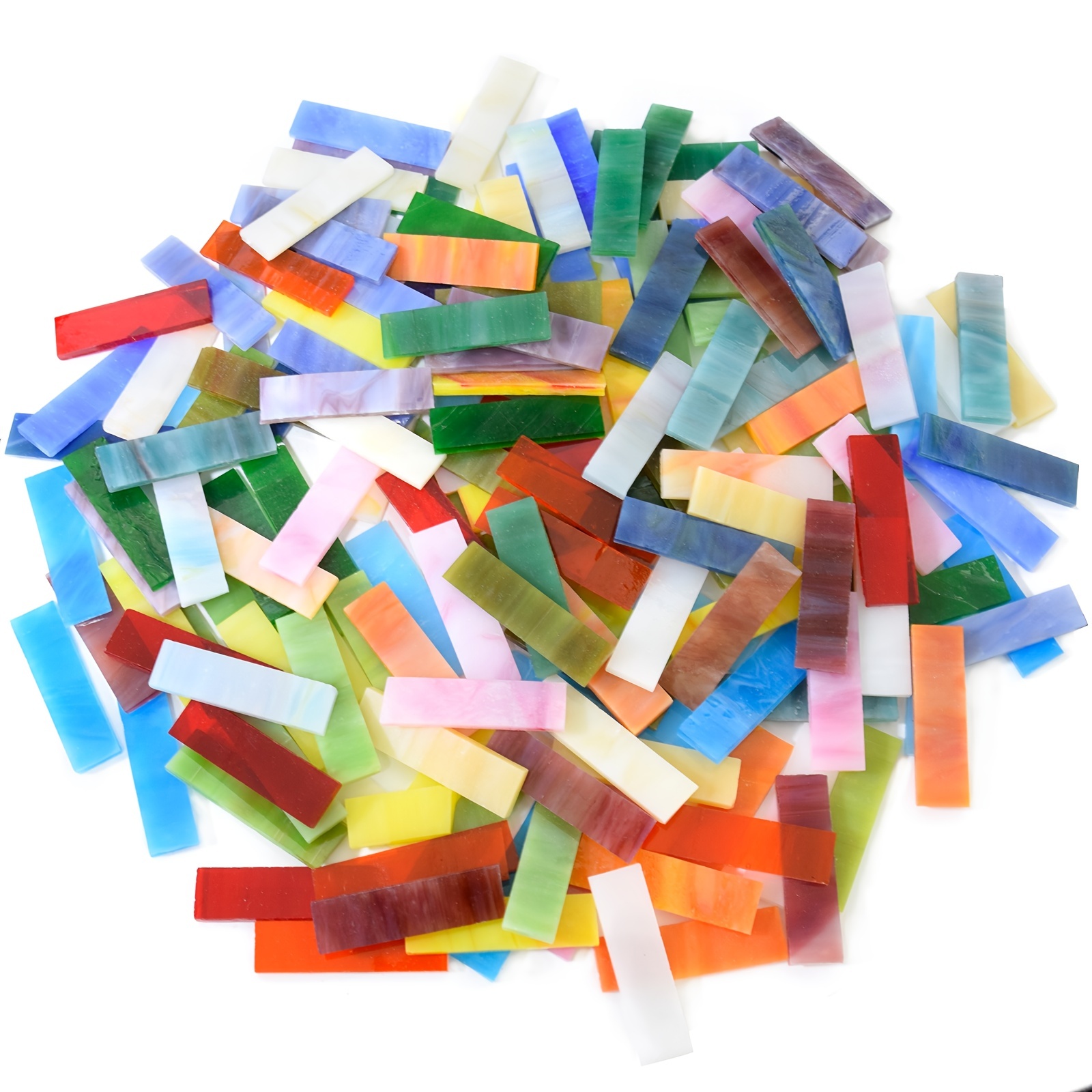 Irregular Mosaic Glass Pieces 500g for DIY Craft, Crushed Stained Glass  Tiles, Assorted Colors and Shapes Mosaic Art Supplies (Mixed Assorted  Colors) 