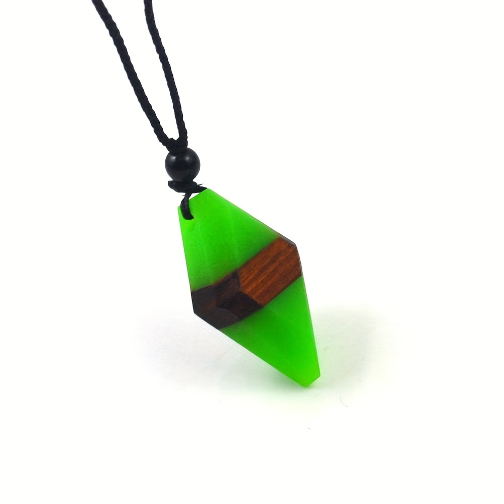 Wood Resin Necklace - Temu