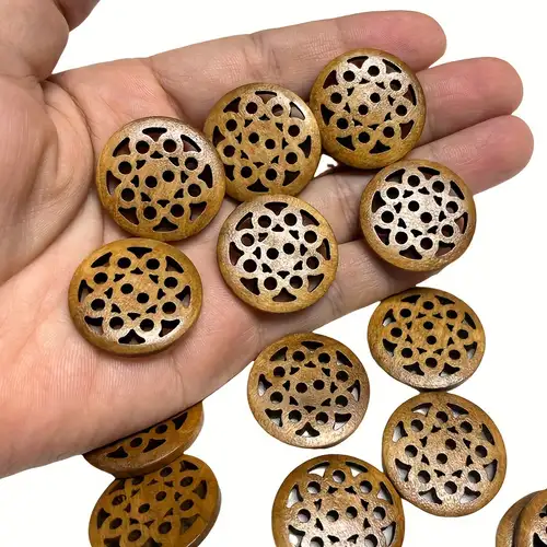 Wood Buttons - Temu