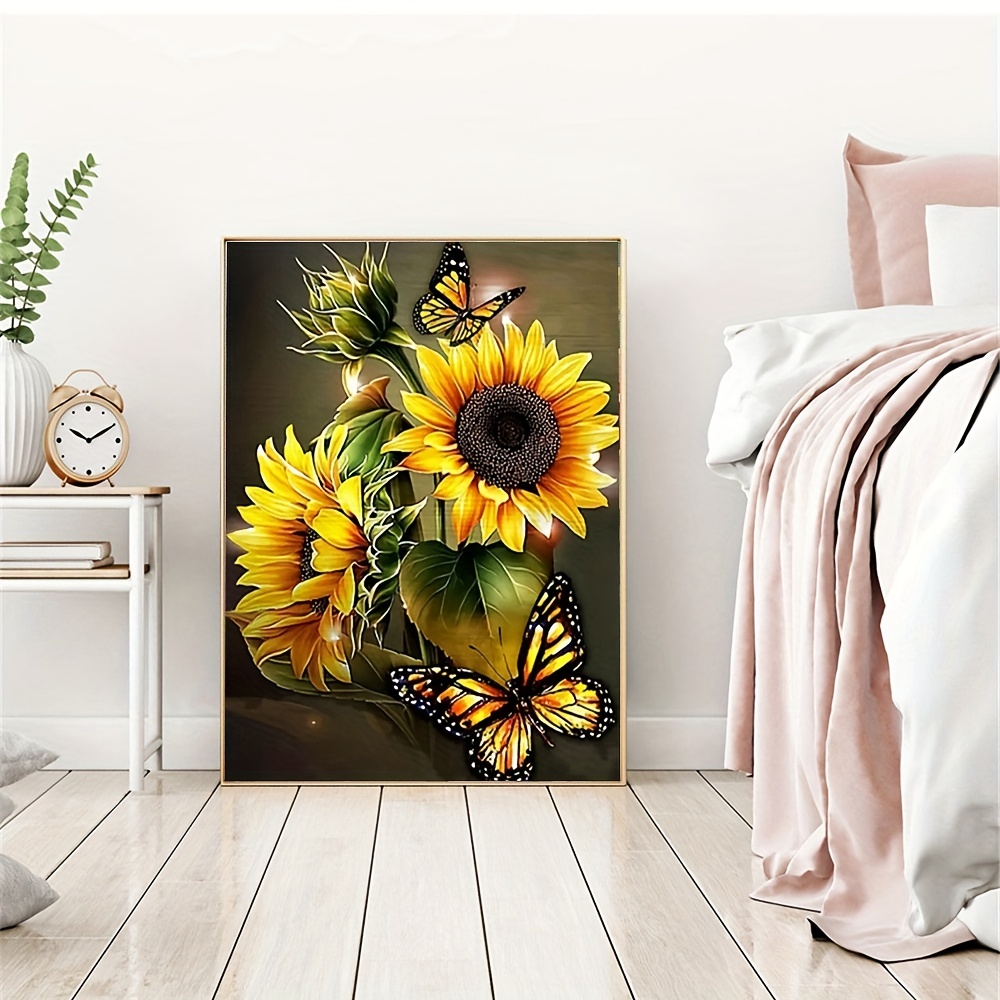 Sunflower (velvet cloth) AB drill full round/square diamond painting