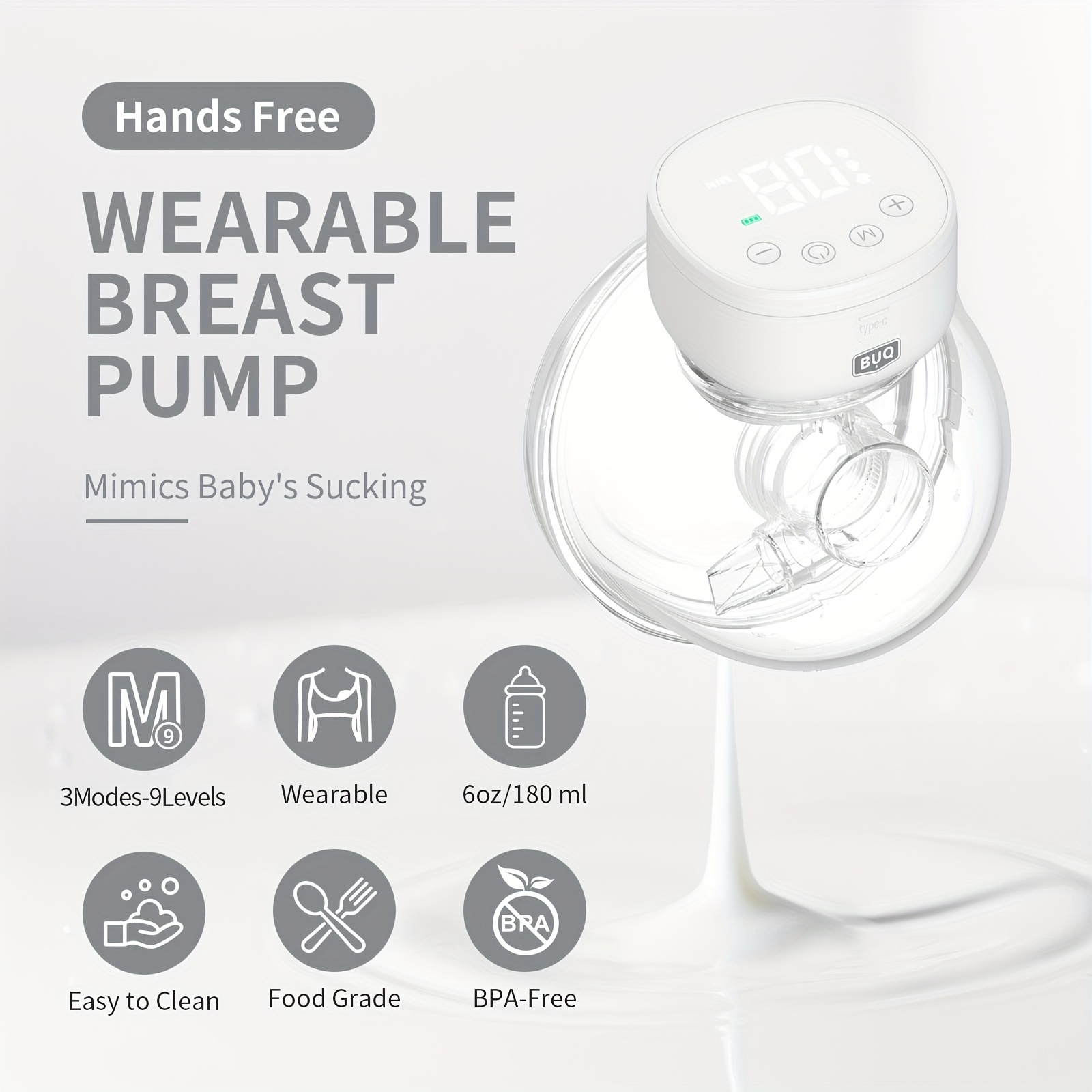  Wearable Breast Pump, Hands Free Breast Pump with 4 Modes & 9  Levels, LED Display, Leak-Proof, Low Noise Painless Electric Portable Breast  Pump, Invisible in Bra Breast Pump 2 Pack(18/20/24mm