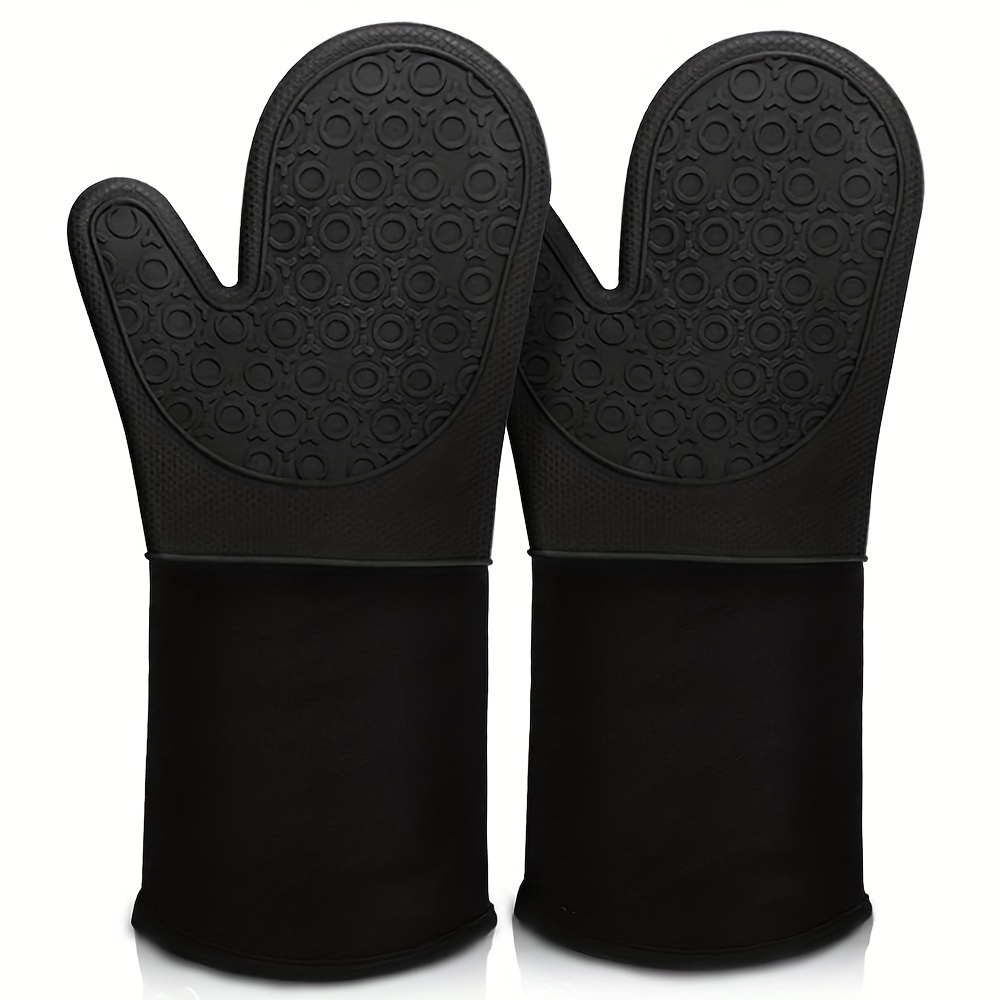 Oven Mitts Creative Black Oven Mitts Heat Insulation - Temu