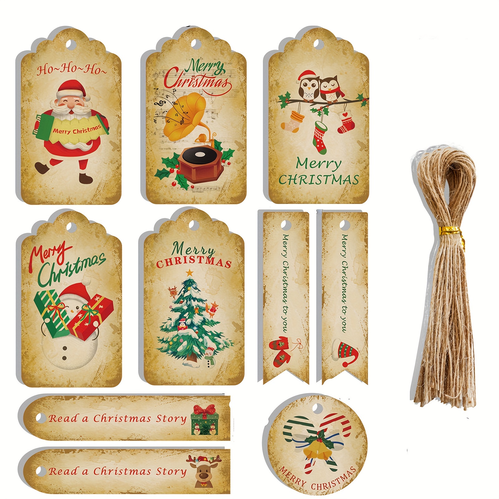 Christmas Gift Tags With String - Temu Japan