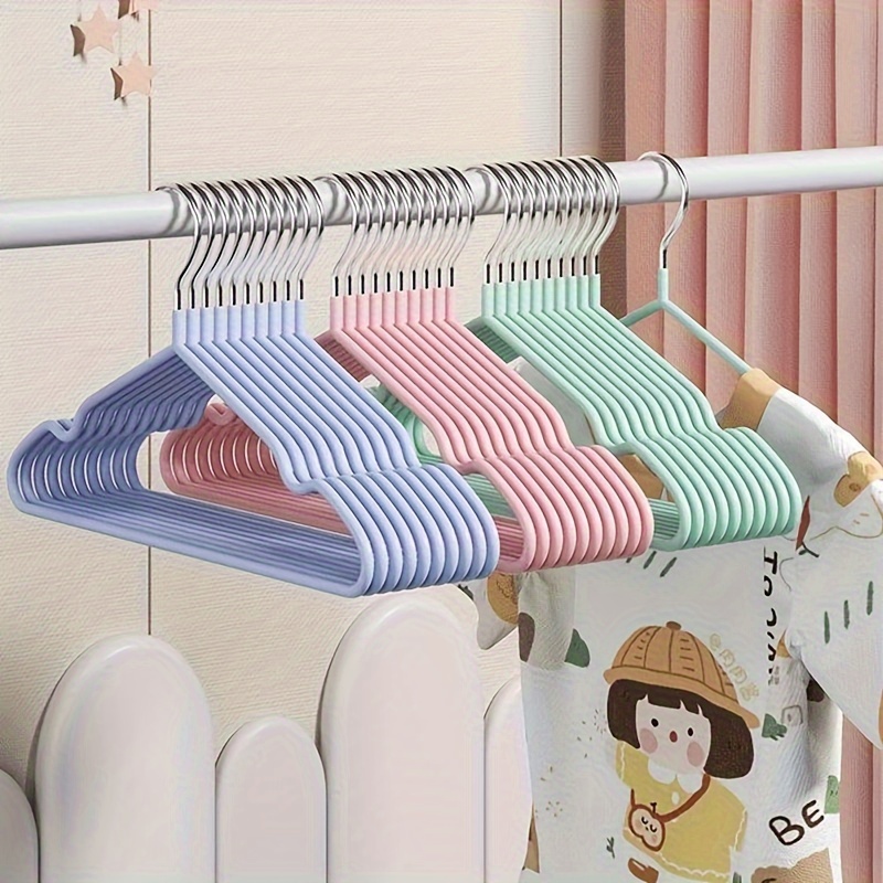 10PCS Adjustable Baby Hangers Kids Room Drying Racks Non-slip Children  Storage Hangers for Clothes Rack Closet Organizer