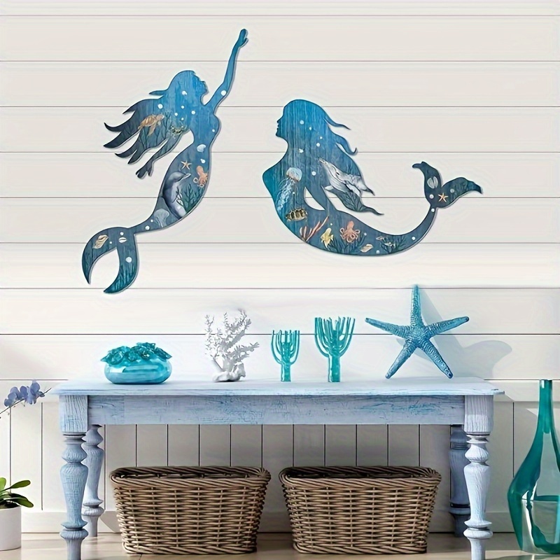 Mermaid Wall Art Temu 