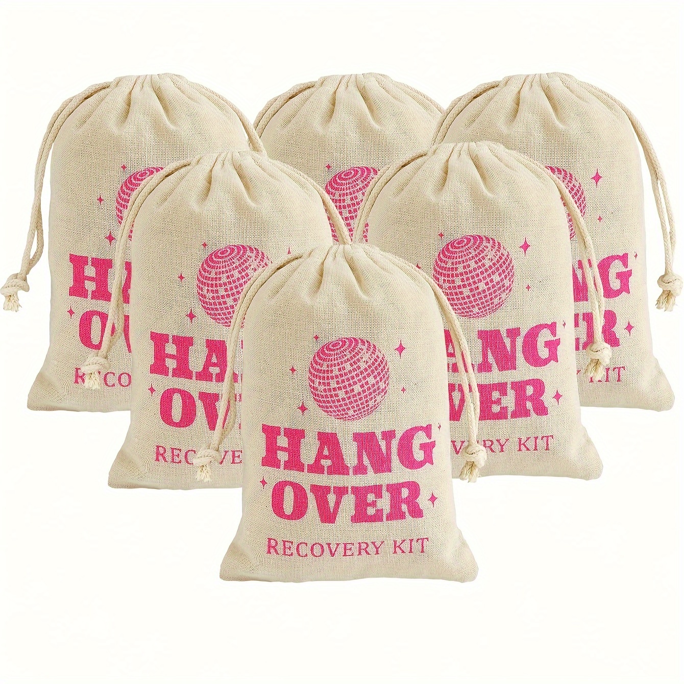 20 Pcs Hangover Kit Gift Bags, Bachelor Party, Bachelorette Bridal Shower  Pouches, Wedding Favor, Survival Recovery Bridesmaid