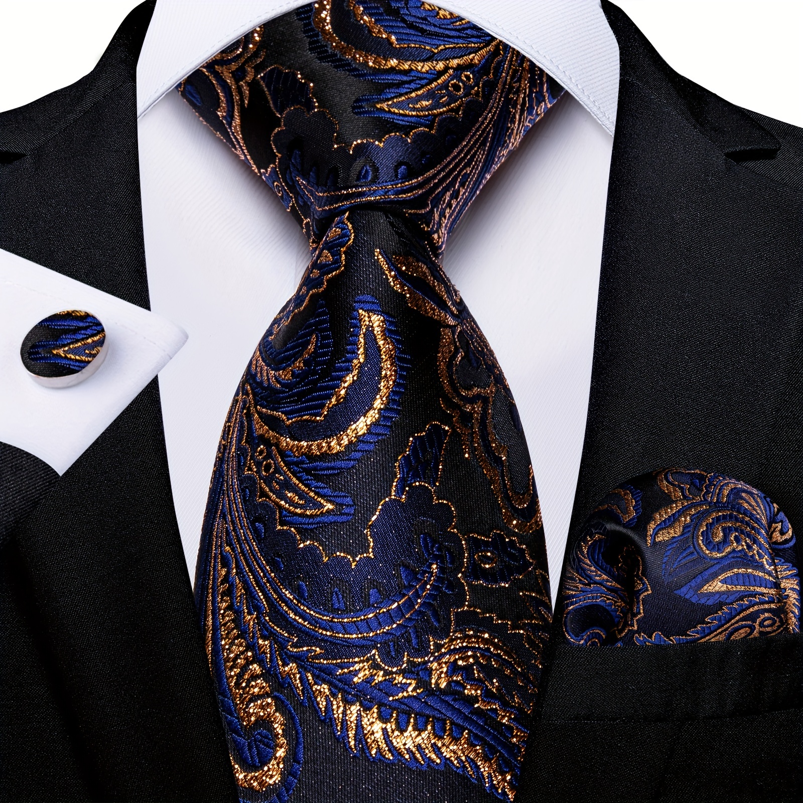 Paisley Purple Tie Set - Temu