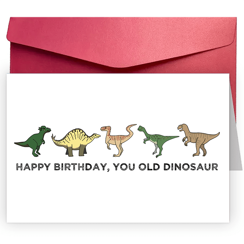 Joyeux Anniversaire 3 Ans Avec Dinosaure Rose. | Carte de vœux