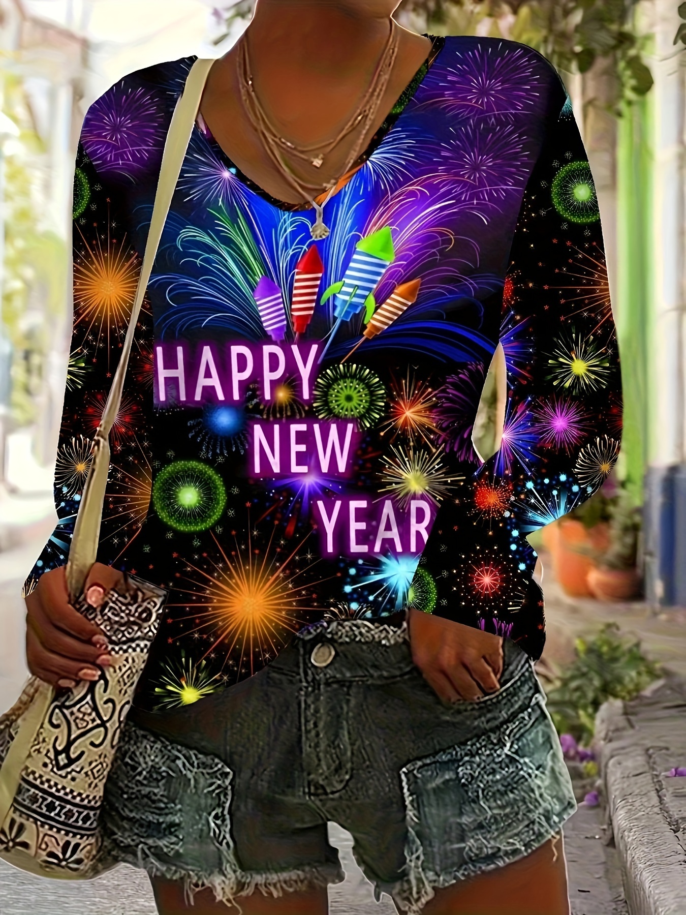 New years eve on sale long sleeve tops