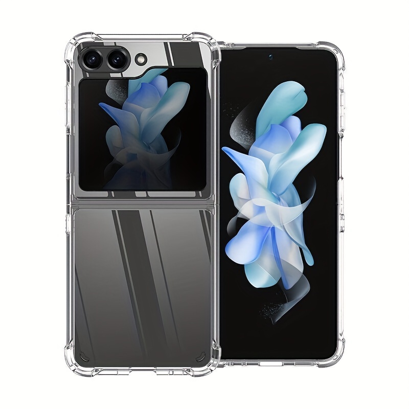  For Galaxy Z Flip 5 Case with Strap, Cute Z Flip 5 Flower Phone  Case for Women Girls, Hard PC Samsung Z Flip 5 Case Supports Wireless  Charging Case Shockproof Cover