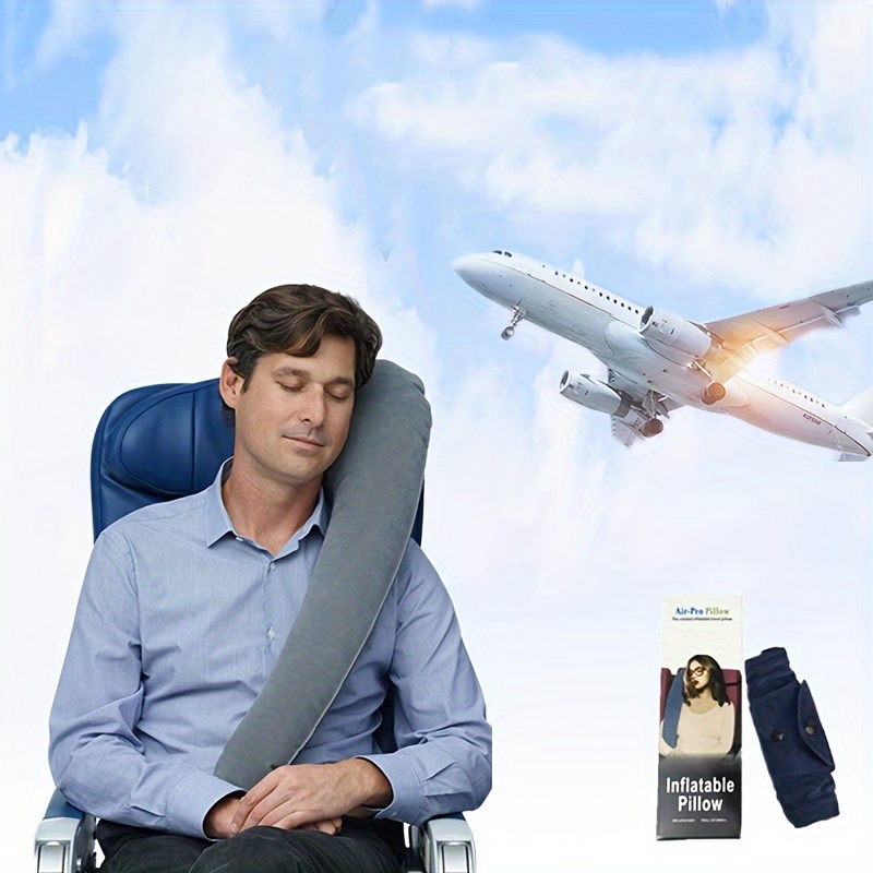 Creative forma de U Soporte para el cuello almohada hinchable de viaje para  avión, coche, tren, autobús