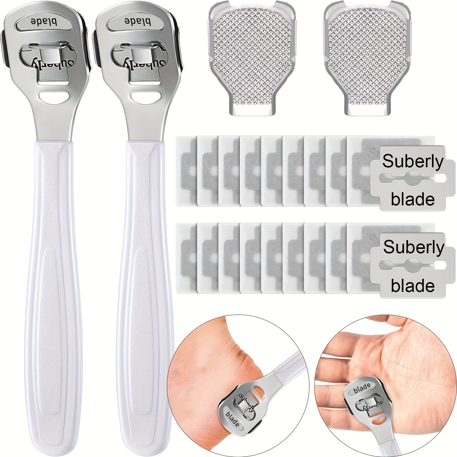 Foot Callus Remover for Feet - Professional Foot Scrubber Dead Skin Remover  with Medical Grade Steel - Ergonomic and Easy to Use Foot File Callus  Remover for Feet - Quality Pedicure Grater