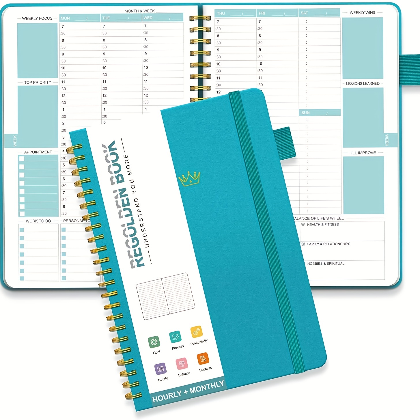 A6 Kraft Binder Notebook Paper Refill Spiral Binder Index Inside Pages  Monthly Weekly Daily Planner Agenda - Temu