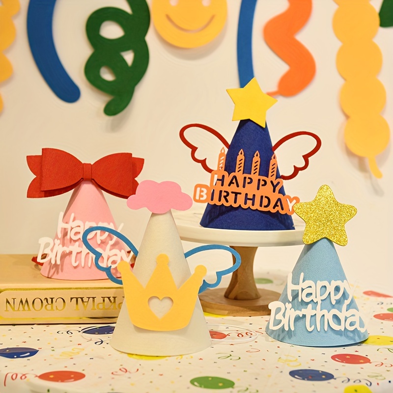 Gorro de cumpleaños con gafas de cumpleaños, gorro de feliz cumpleaños de  felpa con velas multicolores, sombreros de fiesta, accesorios para fotos de