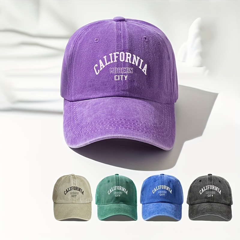 Gorras de béisbol para hombre California - CA bordado sombrero de papá  sombrero de algodón lavado