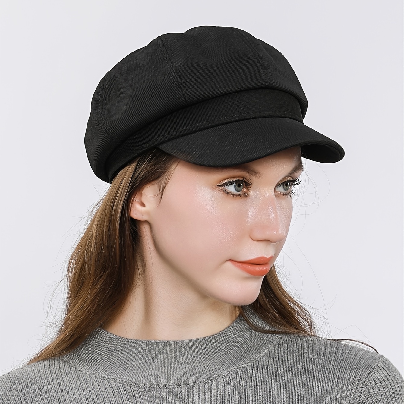 Adjustable Fashion Keep Warm Bonnets Hat Street Style Artist Hat Newsboy  Cap Painter Hat Women Caps Octagonal Hat Korean Style Beret DARK GREY