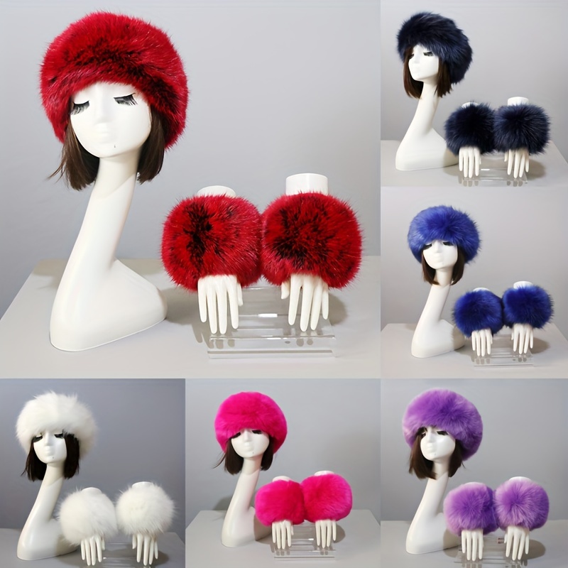 Winter Imitation Fox Fur Headband Accesorios Halloween - Temu