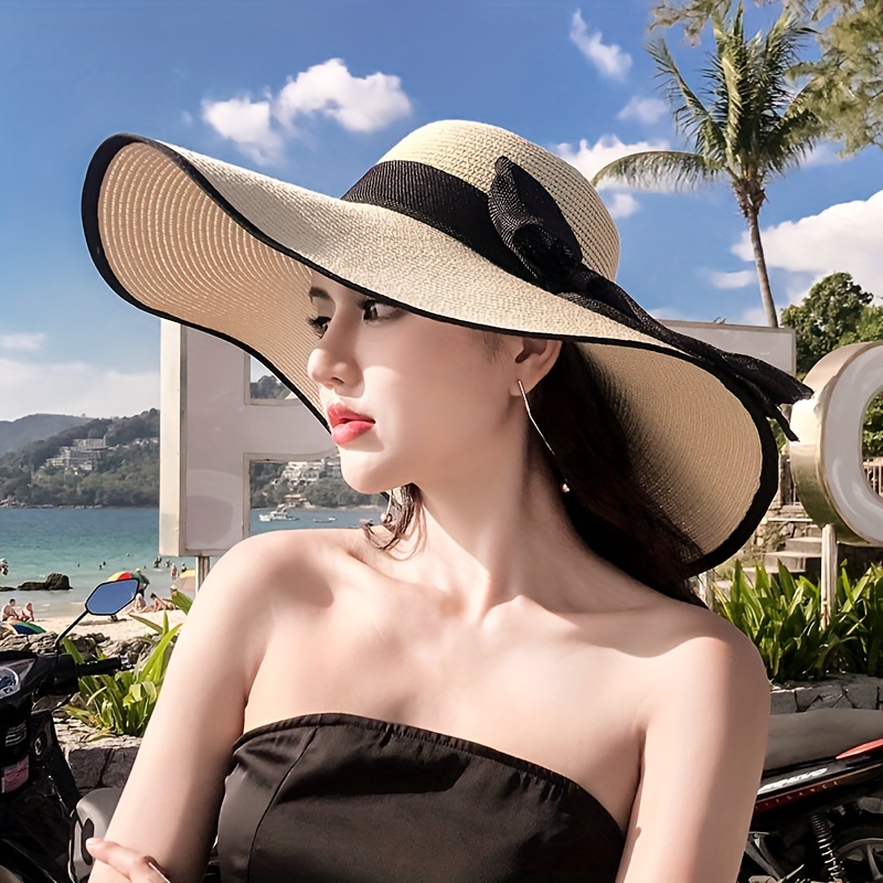 Garland Big Brim Straw Hat Easter Travel Beach Hat Sun Hat Wide Brim Casual Sun Hats For Women