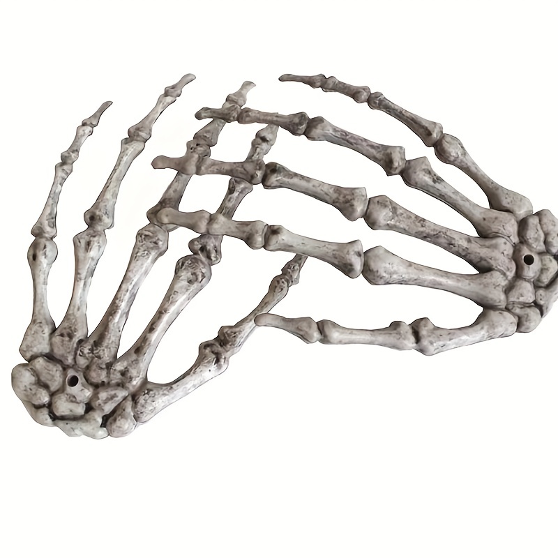 2 Stücke/paket Halloween Deko Mini Skelett Hand Klaue Knochen Für Skelett  Prop Pose, Innen Geister Szene, Spukhaus Party Geschenkdekoration