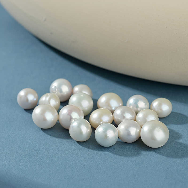 Perlas pequeñas de agua dulce de 2-3 mm, perlas pequeñas, perlas perforadas  en el centro, perlas verdes, perlas naturales de agua dulce, perlas finas
