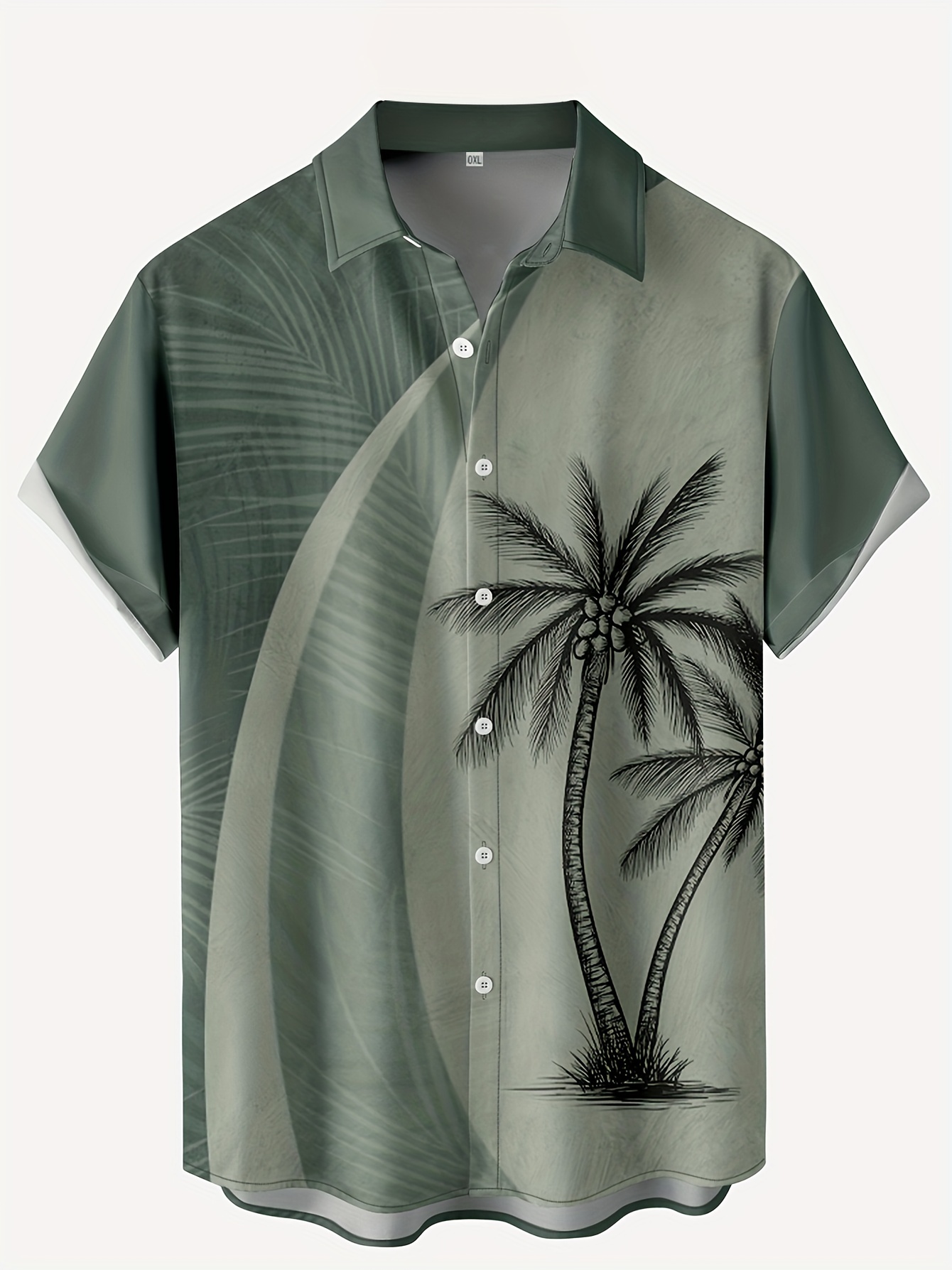 Men's Casual Hawaiian Style Tree Pattern Slim Fit High - Temu