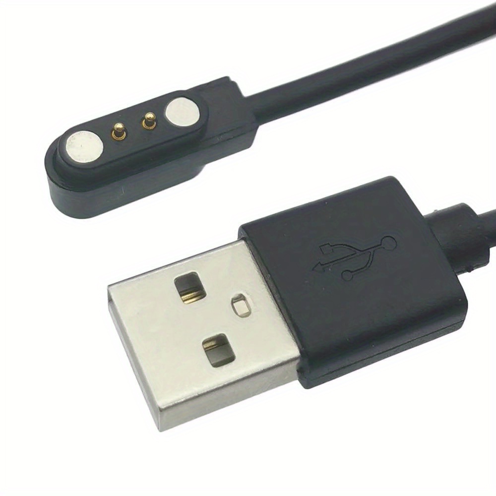 Cable de Carga USB del Cargador del Reloj Inteligente, Pulsera de Cargador  magnético Carga Cable de 2 Pines Succión magnética Cargador USB Carga  Rápida para Reloj Inteligente Xiaomi Haylou LS01/LS02 : 