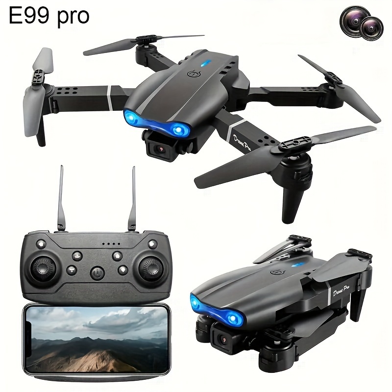 Dron con cámara - Drone plegable para niños y adultos con cámara FPV de  1080P, retención de altitud mejorada, selfie de gestos, vuelo de punto de