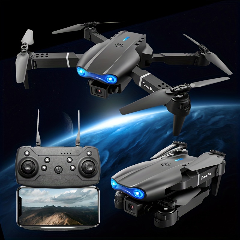 Dron con cámara - Drone plegable para niños y adultos con cámara FPV de  1080P, retención de altitud mejorada, selfie de gestos, vuelo de punto de