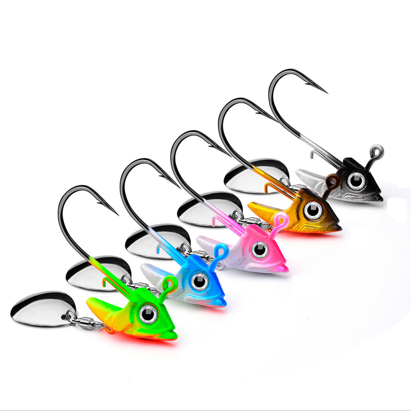 10pcs/lot Micro Jig Head Fishing Hook 1g-3g Ice Fishing Hook Mini Crank Jig  Fishhook Soft Lure Fishing Tackle - AliExpress