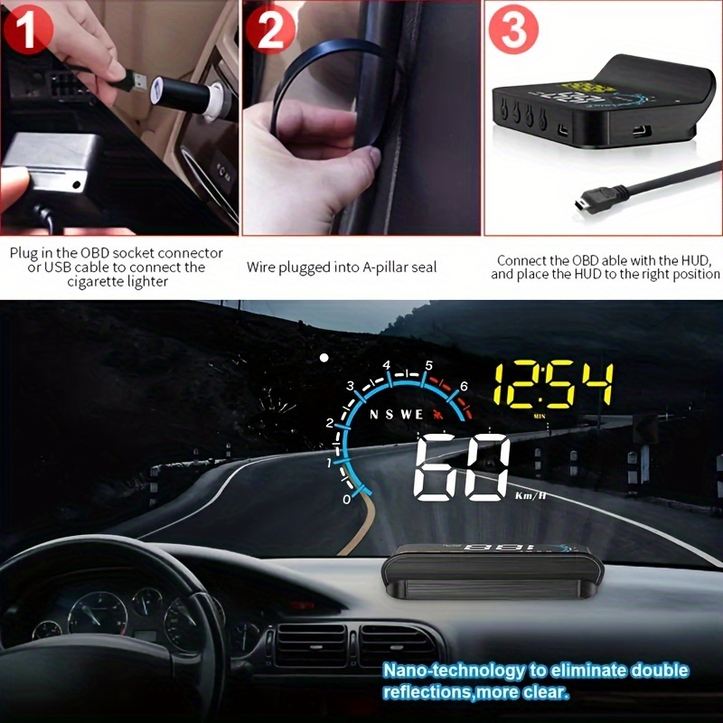 Hud Car Head Up Display G10 GPS Speedometer Hud Display KM/h MPH
