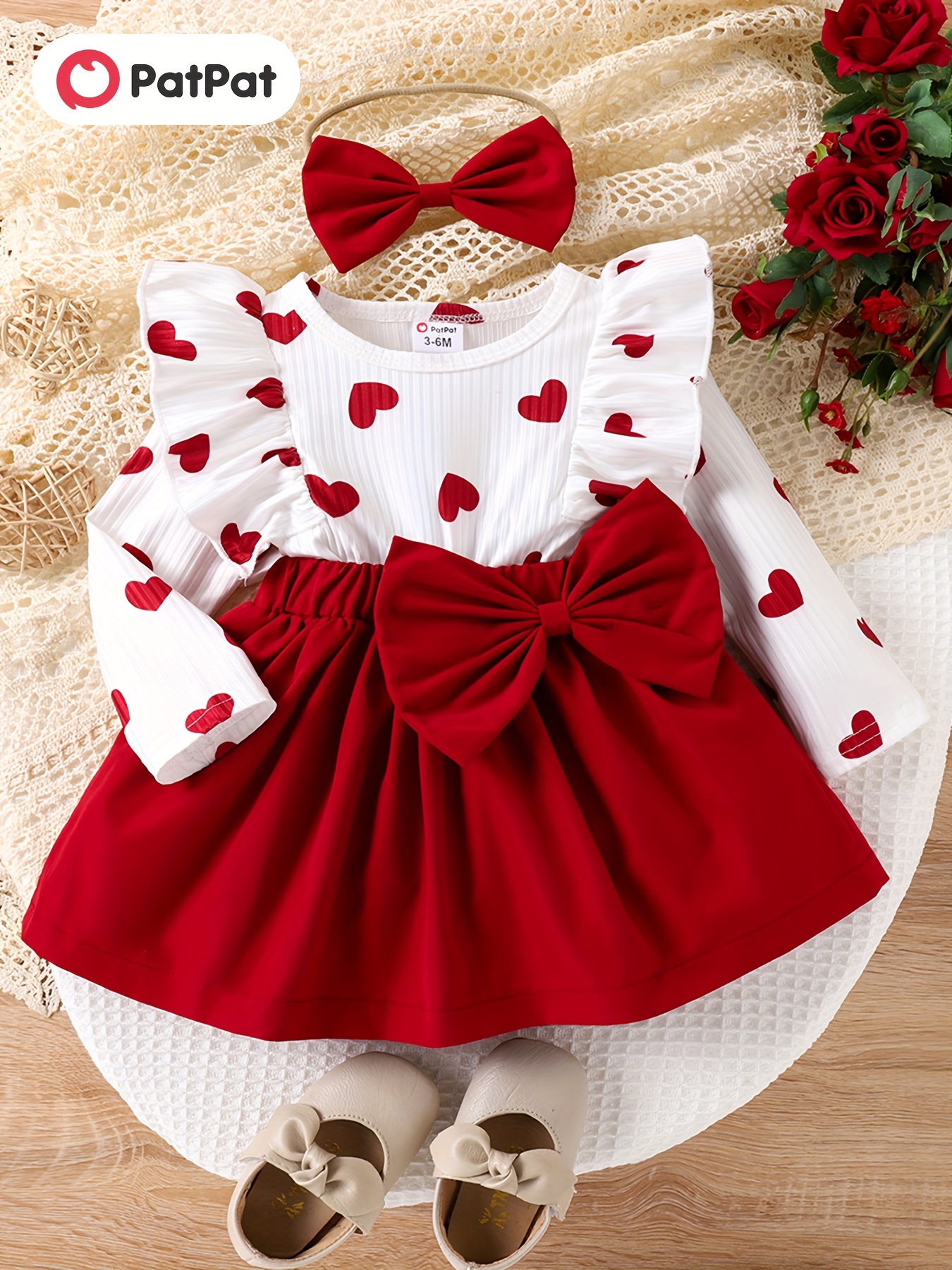 Red dress for 1 hot sale year old baby girl