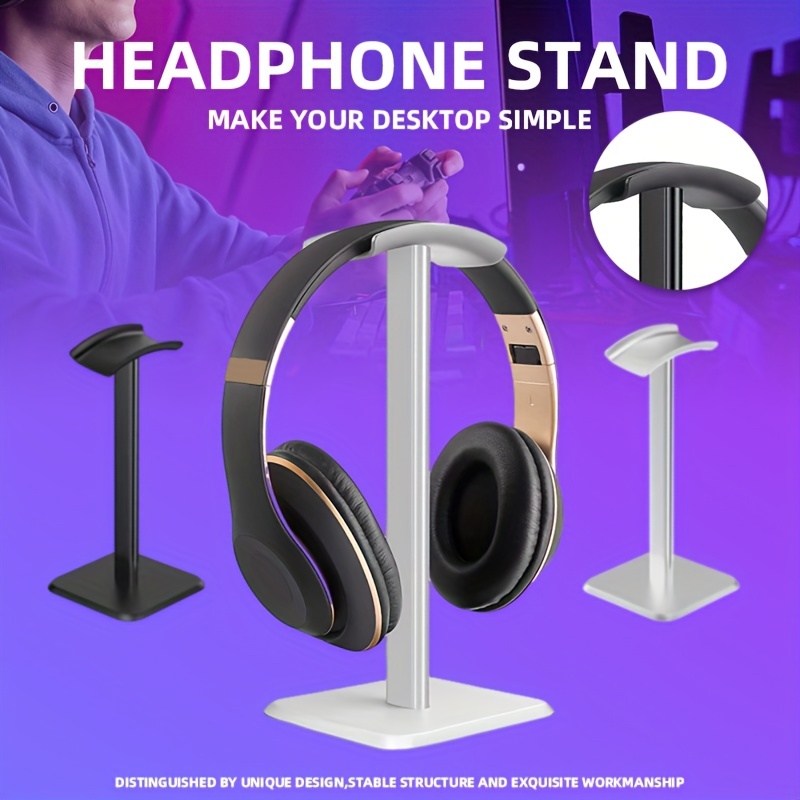  Headphone Stand, Universal Aluminum Metal Holder for AirPods  Max, HyperX Cloud II, Xbox One, Turtle Beach, Sennheiser, Sony, Bose, Beats  PC Gaming Headset Display & Wireless Headphones (Black) : Video Games