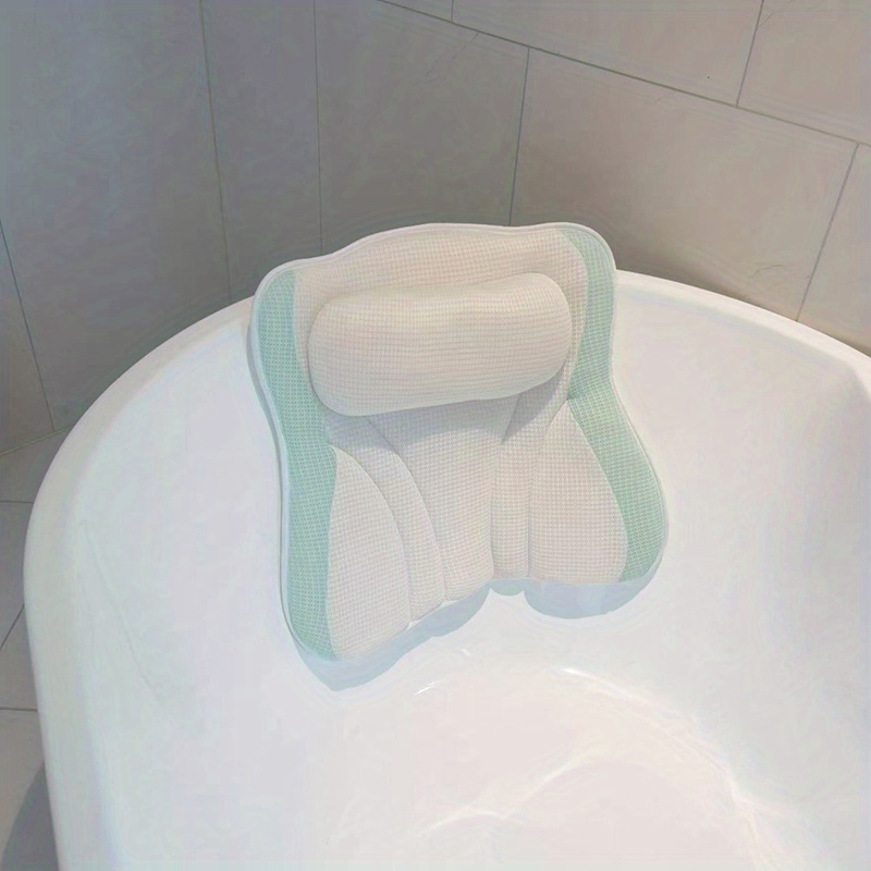 3d Mesh Spa Bañera Reposacabezas Almohada Ventosas - Temu