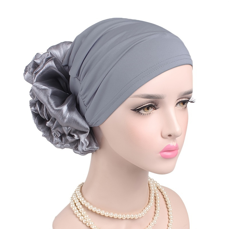 Minimalist Monochrome Undercap Thin Breathable Stretchy Turban Hat Stylish  Non-slip Inner Hijab Cap