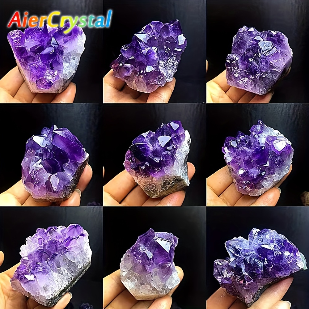 Natural Stone Amethyst Quartz Engraved Rune Stones Ideal - Temu