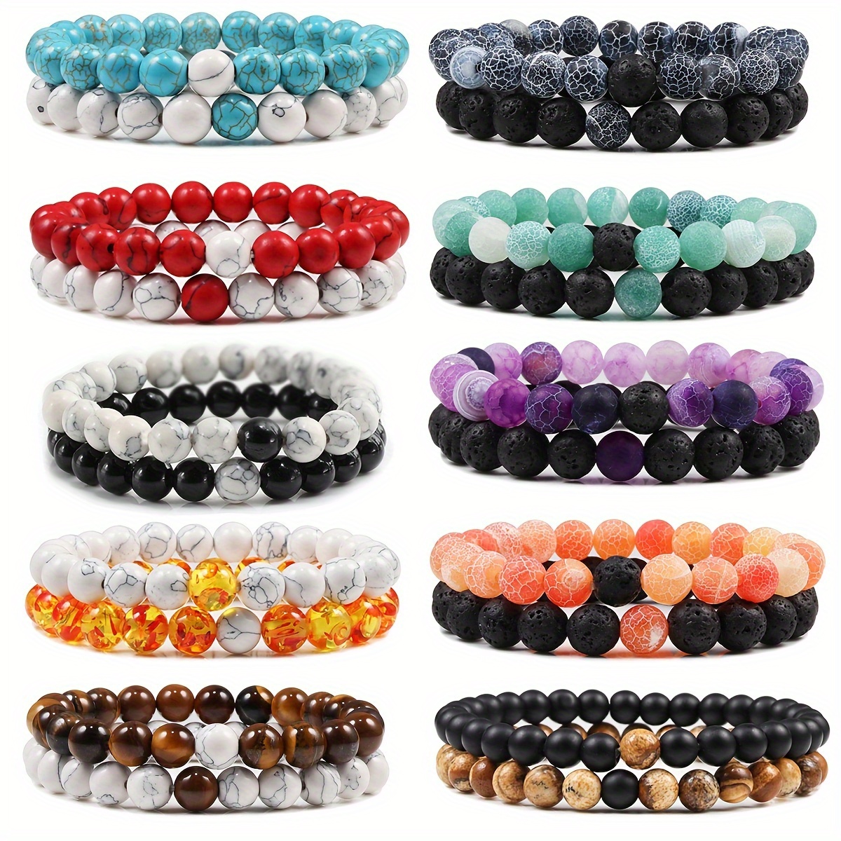 6 mm. Natural Clay Beads for Bracelets Making 2000+ pcs