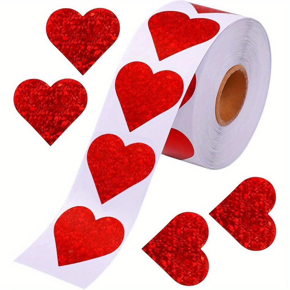 Red Heart Stickers 2 Unique Styles Reusable Self adhesive - Temu